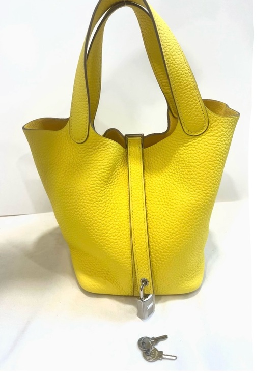 Hermes Handbags - Hermès Picotin Lock 18 Lime Clemence Palladium Hardware